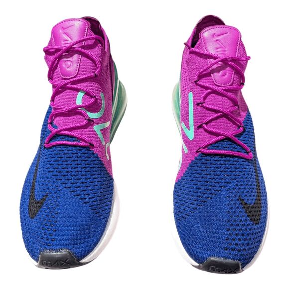 NIKE Air Max 270 Flyknit \'Fuchsia Flash\' Running Shoes Size 12 main image 7